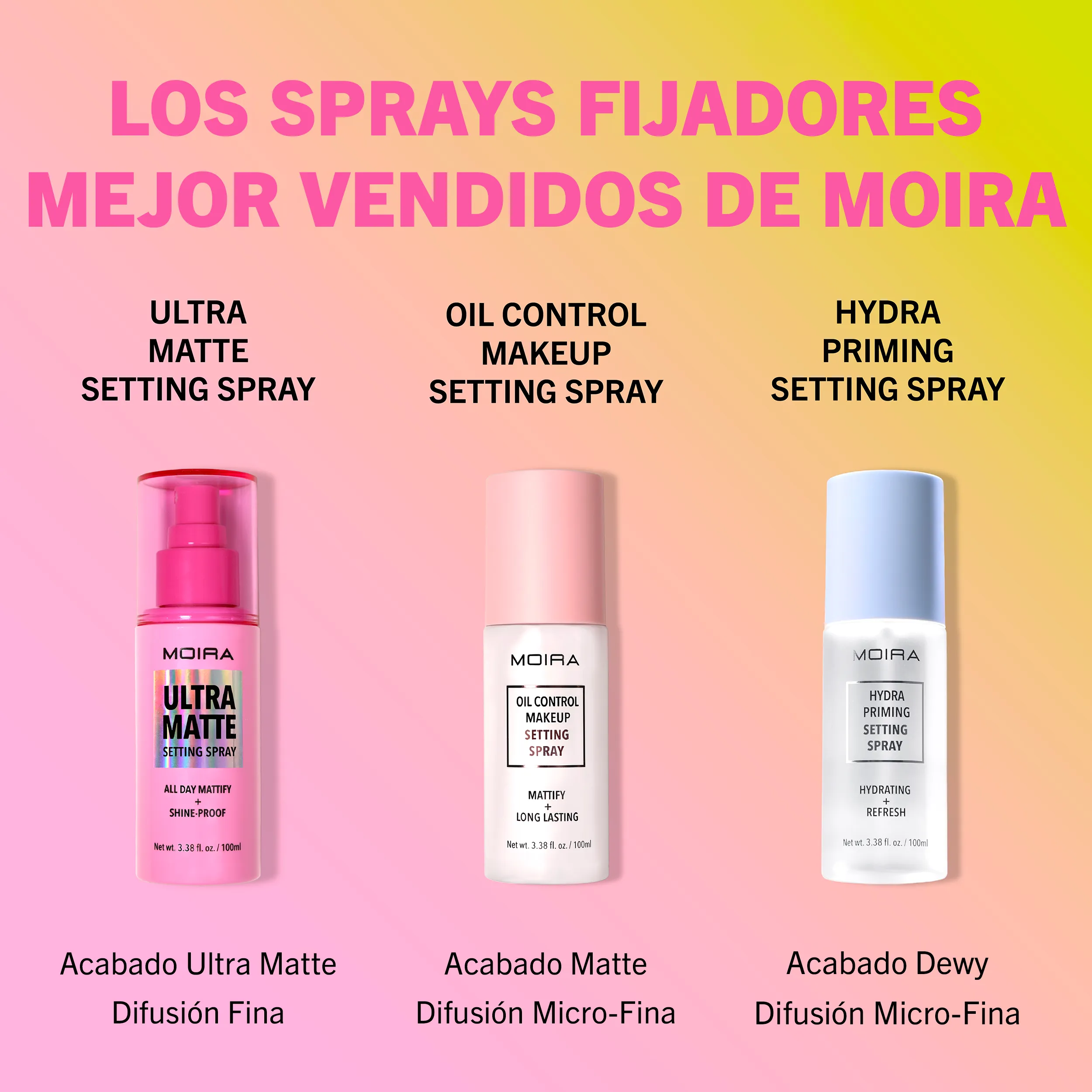 FIJADOR DE MAQUILLAJE ULTRA MATTE SETTING SPRAY - MOIRA