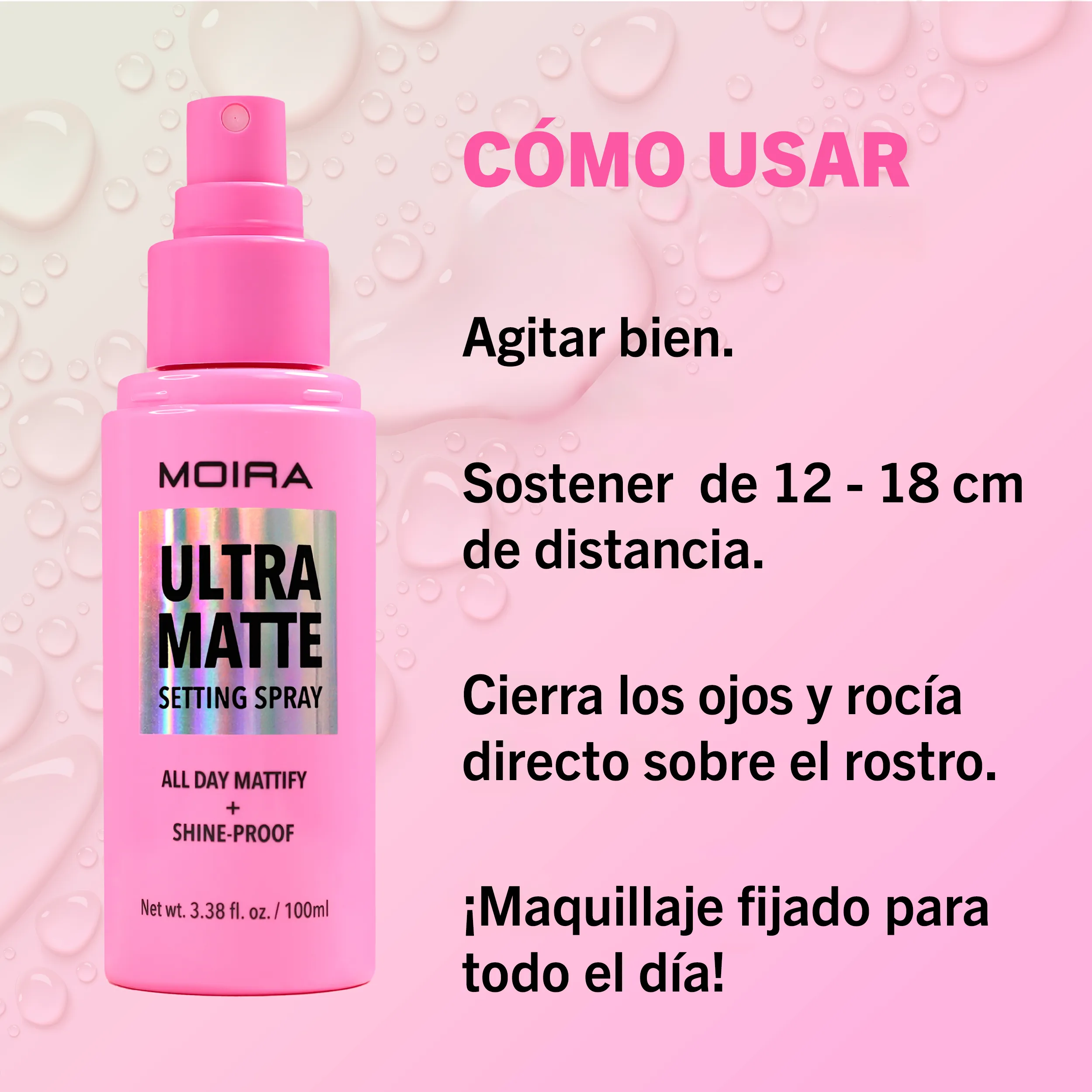 FIJADOR DE MAQUILLAJE ULTRA MATTE SETTING SPRAY - MOIRA