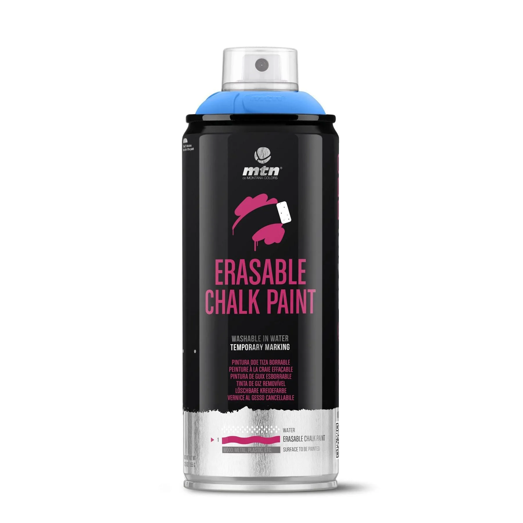 MTN PRO Erasable Chalk Spray Paint 400ml - Electric Blue